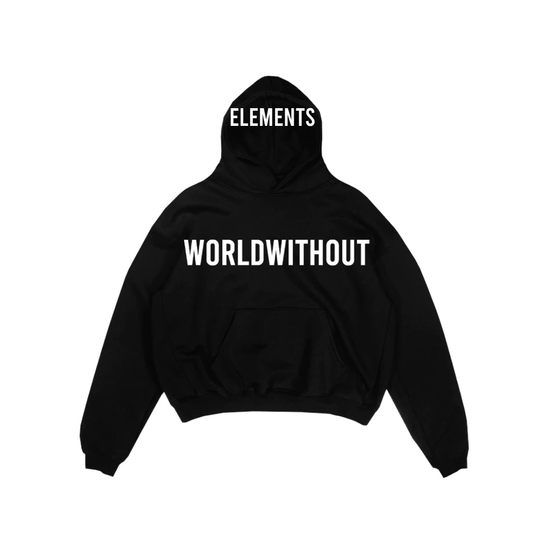 "NO WORLD" Hoodie "Black"