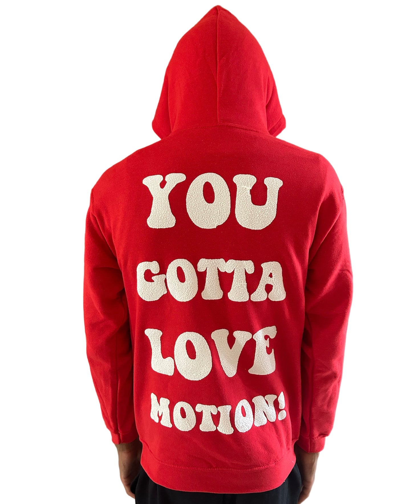 "Gotta Love Motion" Puff Print Hoodie