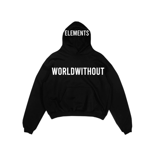 "NO WORLD" Hoodie "Black"