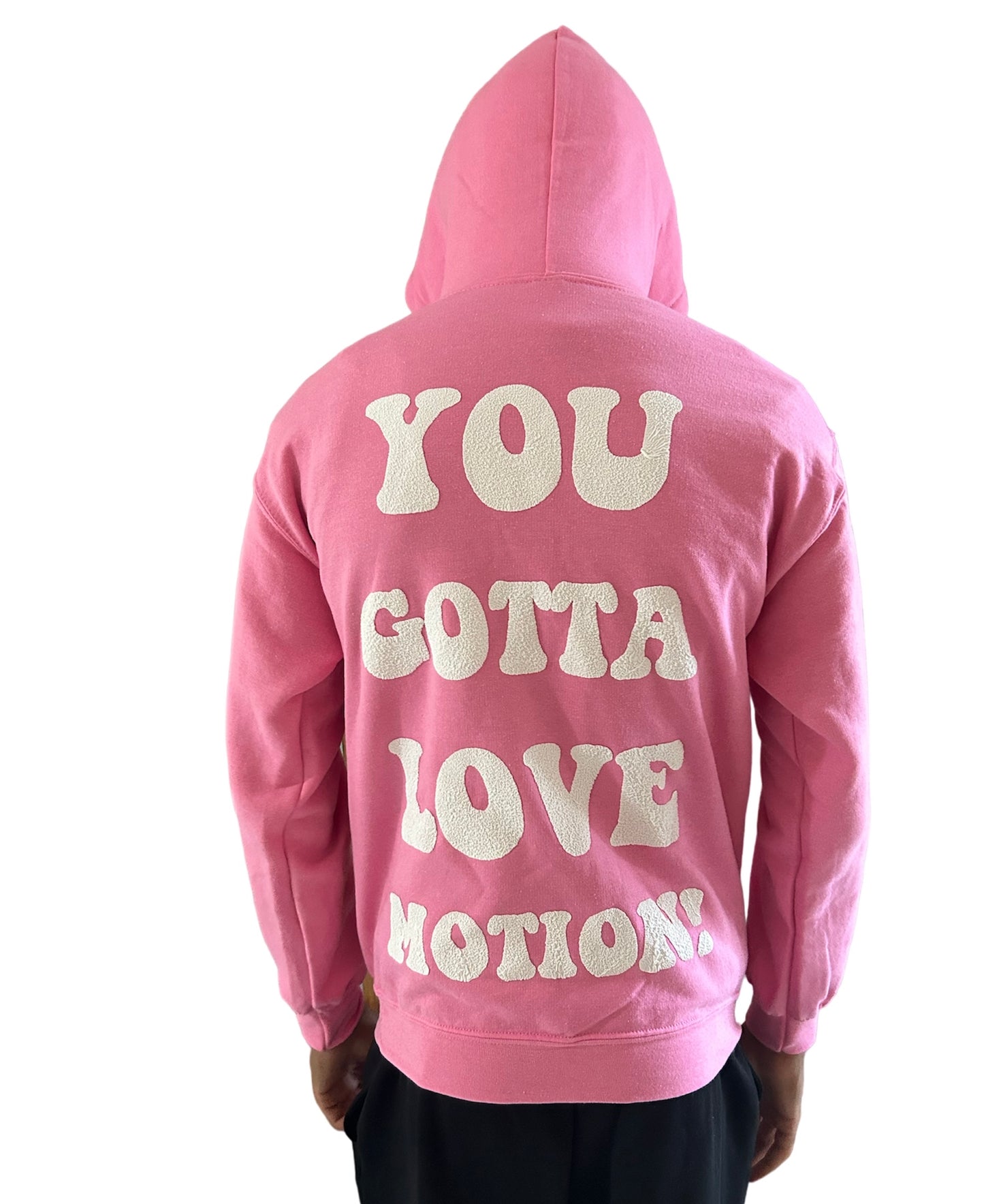 "Gotta Love Motion" Puff Print Hoodie