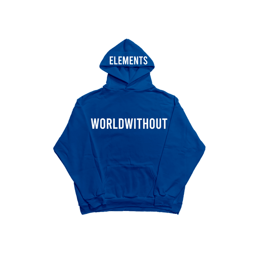 "NO WORLD" Hoodie "Blue"